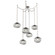 Nova Round 6pc Swag Multi-Pendant Chain (LED) (1289|SNB0068-06-BS-FS-CH2-L3)