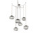 Nova Round 6pc Swag Multi-Pendant Chain (LED) (1289|SNB0068-06-BS-FS-CH1-L3)
