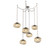 Nova Round 6pc Swag Multi-Pendant Chain (LED) (1289|SNB0068-06-BS-FB-CH2-L1)