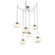 Nova Round 6pc Swag Multi-Pendant Chain (LED) (1289|SNB0068-06-BS-FA-CH3-L3)