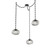 Nova Round 3pc Swag Multi-Pendant Chain (LED) (1289|SNB0068-03-MB-ZS-CH3-L1)