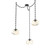 Nova Round 3pc Swag Multi-Pendant Chain (LED) (1289|SNB0068-03-MB-GA-CH3-L3)