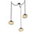 Nova Round 3pc Swag Multi-Pendant Chain (LED) (1289|SNB0068-03-MB-FB-CH2-L1)