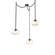 Nova Round 3pc Swag Multi-Pendant Chain (LED) (1289|SNB0068-03-MB-FA-CH2-L3)