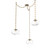 Nova LED Multi Light Pendant Gilded Brass (1289|SNB0068-03-GB-FC-CH3-L3)