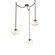 Nova Round 3pc Swag Multi-Pendant Chain (LED) (1289|SNB0068-03-FB-ZA-CH2-L1)