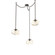 Nova Round 3pc Swag Multi-Pendant Chain (LED) (1289|SNB0068-03-FB-ZA-CH1-L3)