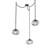 Nova Round 3pc Swag Multi-Pendant Chain (LED) (1289|SNB0068-03-FB-GS-CH3-L1)