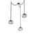 Nova Round 3pc Swag Multi-Pendant Chain (LED) (1289|SNB0068-03-FB-GS-CH2-L1)