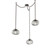 Nova Round 3pc Swag Multi-Pendant Chain (LED) (1289|SNB0068-03-FB-GS-CH1-L1)