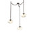 Nova Round 3pc Swag Multi-Pendant Chain (LED) (1289|SNB0068-03-FB-GA-CH2-L3)