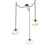 Nova Round 3pc Swag Multi-Pendant Chain (LED) (1289|SNB0068-03-FB-GA-CH1-L3)