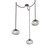 Nova Round 3pc Swag Multi-Pendant Chain (LED) (1289|SNB0068-03-FB-FS-CH2-L1)