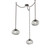 Nova Round 3pc Swag Multi-Pendant Chain (LED) (1289|SNB0068-03-FB-FS-CH1-L1)