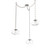 Nova Round 3pc Swag Multi-Pendant Chain (LED) (1289|SNB0068-03-BS-ZC-CH2-L1)
