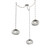Nova Round 3pc Swag Multi-Pendant Chain (LED) (1289|SNB0068-03-BS-FS-CH3-L3)