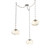 Nova Round 3pc Swag Multi-Pendant Chain (LED) (1289|SNB0068-03-BS-FA-CH3-L3)