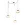 Nova Round 3pc Swag Multi-Pendant Chain (LED) (1289|SNB0068-03-BS-FA-CH2-L3)