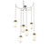 Meteo Round 6pc Swag Multi-Pendant Chain (LED) (1289|SNB0067-06-BS-GA-CH3-L1)