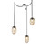 Meteo Round 3pc Swag Multi-Pendant Chain (LED) (1289|SNB0067-03-MB-ZB-CH2-L1)