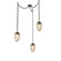 Meteo Round 3pc Swag Multi-Pendant Chain (LED) (1289|SNB0067-03-FB-GB-CH2-L1)