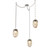 Meteo Round 3pc Swag Multi-Pendant Chain (LED) (1289|SNB0067-03-BS-ZB-CH2-L3)
