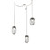 Meteo Round 3pc Swag Multi-Pendant Chain (LED) (1289|SNB0067-03-BS-FS-CH1-L1)