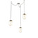 Meteo Round 3pc Swag Multi-Pendant Chain (LED) (1289|SNB0067-03-BS-FA-CH1-L3)