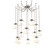 Aster Round 12pc Swag Multi-Pendant Chain (LED) (1289|SNB0066-12-BS-FA-CH3-L3)