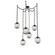 Aster Round 6pc Swag Multi-Pendant Chain (LED) (1289|SNB0066-06-MB-ZS-CH2-L1)