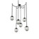 Aster Round 6pc Swag Multi-Pendant Chain (LED) (1289|SNB0066-06-MB-FS-CH2-L3)