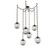 Aster Round 6pc Swag Multi-Pendant Chain (LED) (1289|SNB0066-06-FB-FS-CH3-L1)