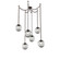 Aster Round 6pc Swag Multi-Pendant Chain (LED) (1289|SNB0066-06-FB-FS-CH2-L1)