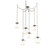 Aster Round 6pc Swag Multi-Pendant Chain (LED) (1289|SNB0066-06-BS-GA-CH2-L3)