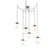 Aster Round 6pc Swag Multi-Pendant Chain (LED) (1289|SNB0066-06-BS-FA-CH2-L1)