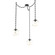 Aster Round 3pc Swag Multi-Pendant Chain (LED) (1289|SNB0066-03-MB-ZA-CH3-L3)