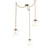 Aster Round 3pc Swag Multi-Pendant Chain (LED) (1289|SNB0066-03-GB-ZA-CH3-L1)