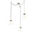 Aster Round 3pc Swag Multi-Pendant Chain (LED) (1289|SNB0066-03-BS-FA-CH2-L1)