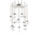 Cosmos Round 12pc Swag Multi-Pendant Chain (Bulb) (1289|SNB0065-12-BS-C-CH2-E2)