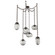 Cosmos Round 6pc Swag Multi-Pendant Chain (Bulb) (1289|SNB0065-06-FB-S-CH2-E2)