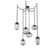 Cosmos Round 6pc Swag Multi-Pendant Chain (Bulb) (1289|SNB0065-06-FB-S-CH1-E2)