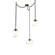 Cosmos Round 3pc Swag Multi-Pendant Chain (Bulb) (1289|SNB0065-03-FB-A-CH2-E2)