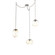 Cosmos Round 3pc Swag Multi-Pendant Chain (Bulb) (1289|SNB0065-03-BS-A-CH1-E2)