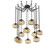 Nova Round 12pc Swag Multi-Pendant Chain (Bulb) (1289|SNB0064-12-MB-B-CH2-E2)