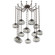 Nova Round 12pc Swag Multi-Pendant Chain (Bulb) (1289|SNB0064-12-FB-S-CH3-E2)