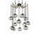 Nova Round 12pc Swag Multi-Pendant Chain (Bulb) (1289|SNB0064-12-FB-S-CH2-E2)