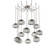 Nova Round 12pc Swag Multi-Pendant Chain (Bulb) (1289|SNB0064-12-BS-S-CH1-E2)