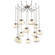 Nova Round 12pc Swag Multi-Pendant Chain (Bulb) (1289|SNB0064-12-BS-A-CH3-E2)