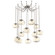 Nova Round 12pc Swag Multi-Pendant Chain (Bulb) (1289|SNB0064-12-BS-A-CH2-E2)