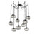 Nova Round 9pc Swag Multi-Pendant Chain (Bulb) (1289|SNB0064-09-MB-S-CH3-E2)